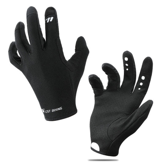 WEST BIKING Cycling Anti-slip Breathable Touch Screen Gloves, Size: XL(Black) by WEST BIKING