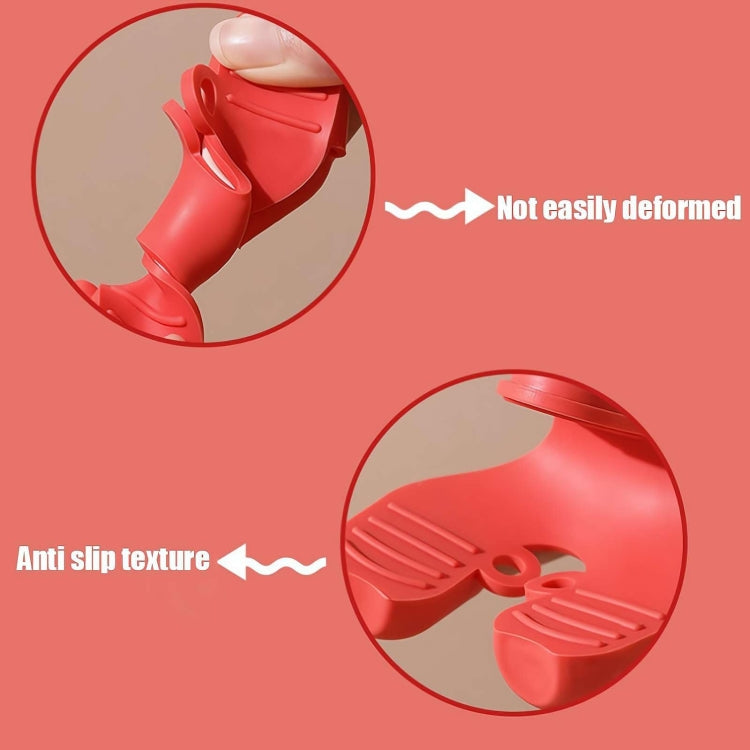 2pcs /Pack Silicone 3-Finger Anti-Scalding Clip Heat Resistant Gloves Bowl Dish Lifter(Red) by bashfashion
