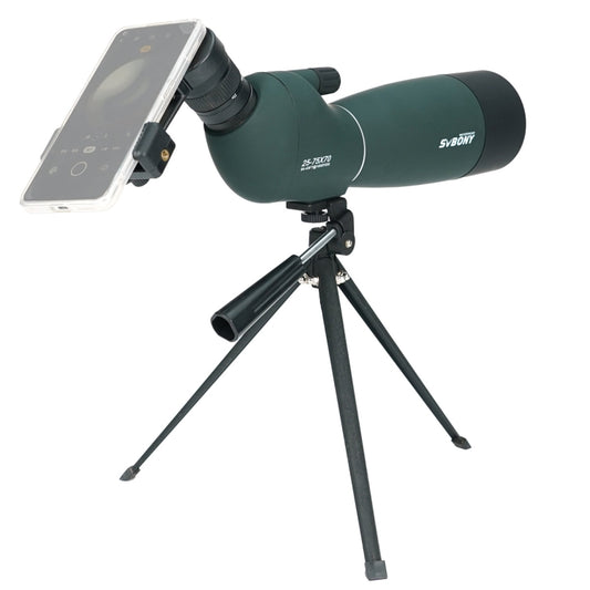 SVBONY SV28 25-75x70 HD Birding Scope With Tripod, Style: 19mm Eyepiece Red Film by SVBONY