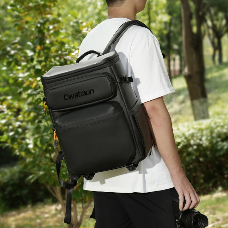 Cwatcun D141 Shoulder Drone Bag Large Capacity Multifunctional Waterproof Photography SLR Camera Bag(Black Extra Large) by Cwatcun