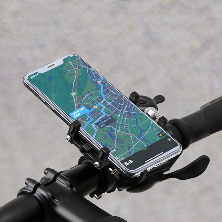 Aluminum Alloy Motorcycle Bicycle Navigation Mobile Phone Holder(Blue) by bashfashion