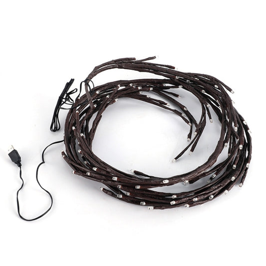 2.3m 144 LEDs Branch Rattan String Lights Wedding Home Decor Garland Lamps, Style: USB Always-on(Warm White) by bashfashion