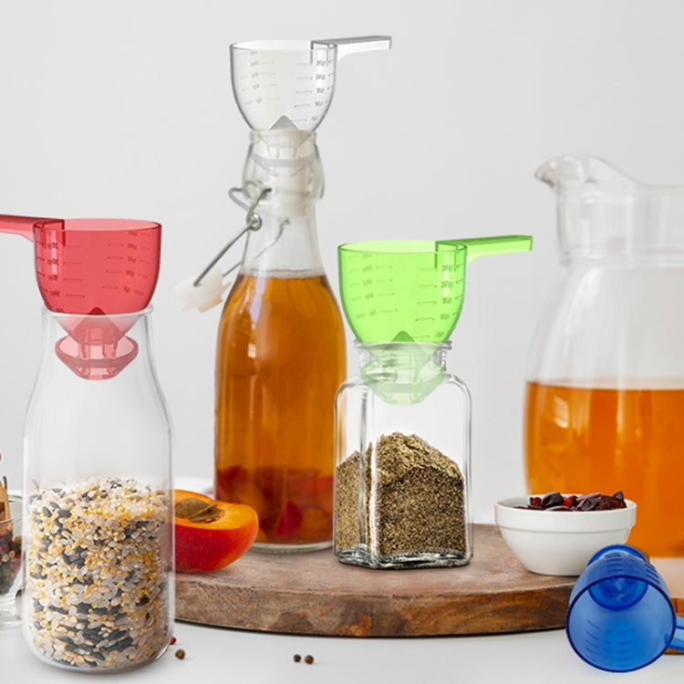 Convenient Measuring Scoop Overflow-proof Funnel Multifunctional Water Bottle Scoop(Blue) by bashfashion