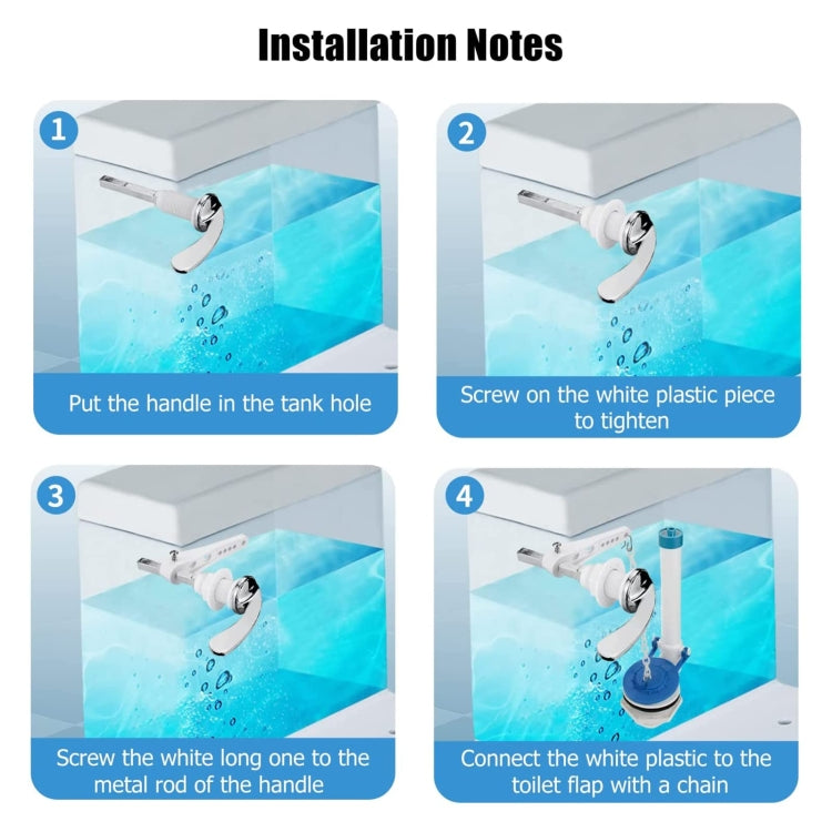 Toilet Flush Handle Replacement Toilet Hand Zinc Alloy Bathroom Accessories With Chain by bashfashion