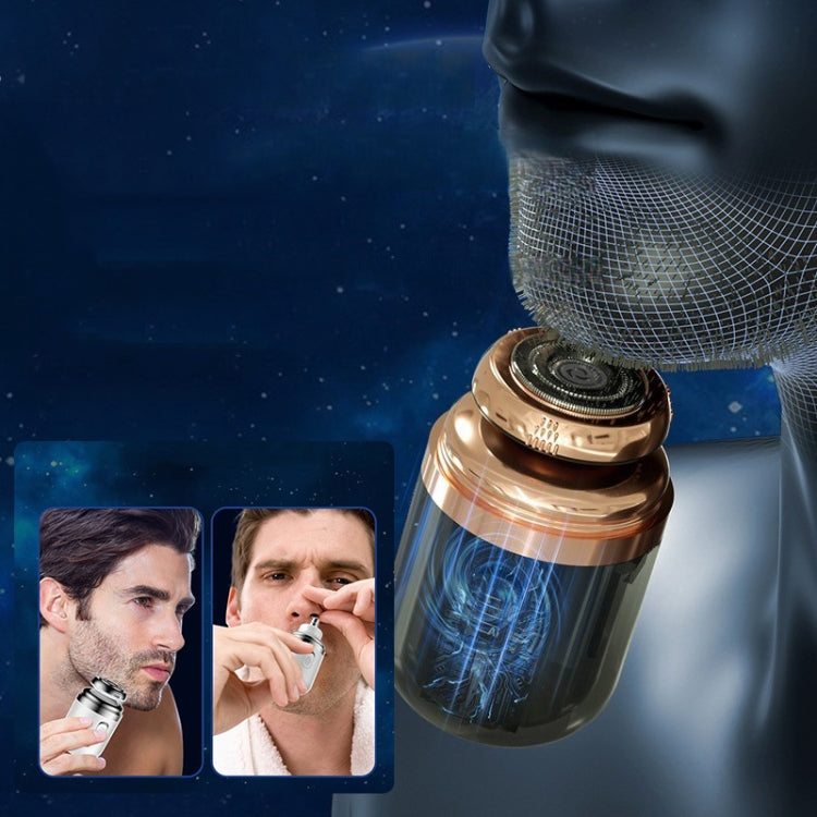 TY-500 2 in 1 Mini Portable Rechargeable Electric Shaver Shaving Razor(White) by bashfashion