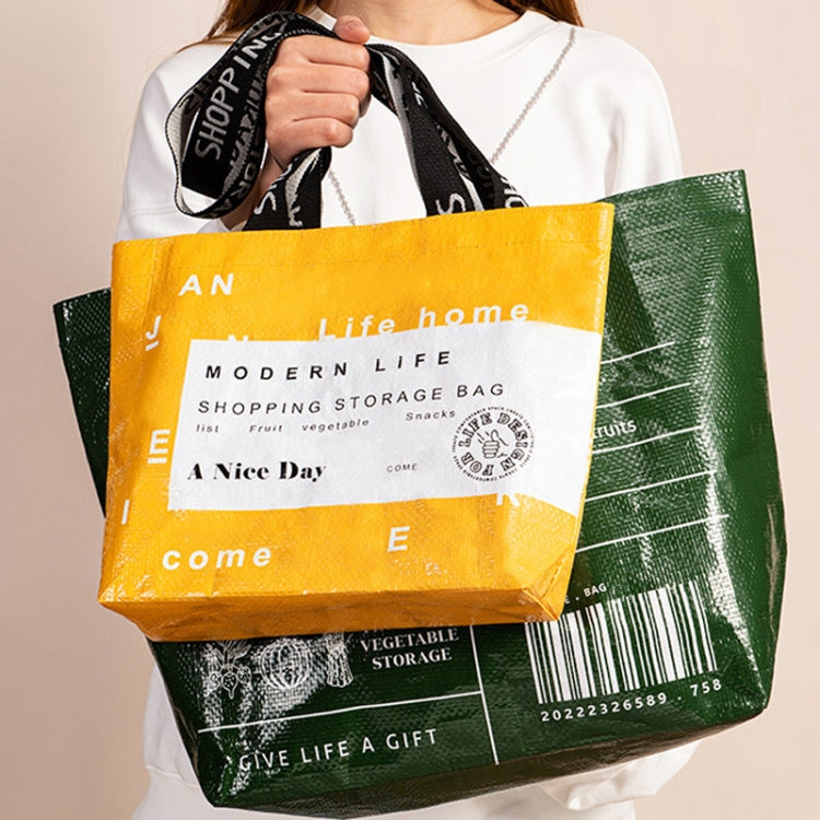 Eco-friendly Portable Large Capacity Shopping Bag Waterproof Folding Travel Bag, Color: Small Yellow by bashfashion