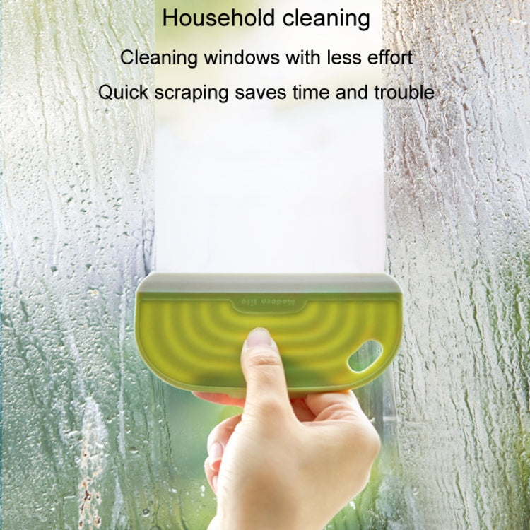 Mini Wiper Bathroom Mirror Glass Silicone Cleaning Tool Countertop Tile Scraper(Green) by bashfashion