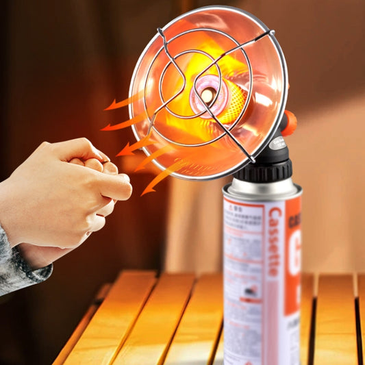 Outdoor Camping Heater Mini Portable Gas Heater Burner Fishing Gas Fireplace(Black) by bashfashion