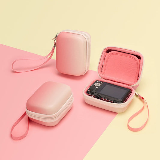 Cwatcun H45 Mini Storage Bag Small Microslice Digital Camera Bag PU Waterproof Hard Shell Bag(Pink) by Cwatcun