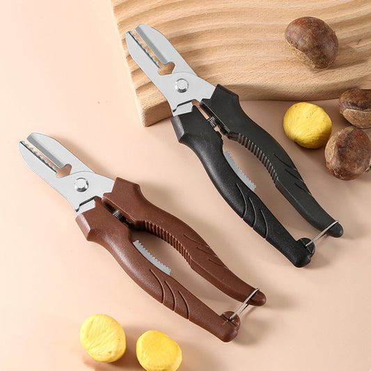 Multifunctional Chestnut Shelling Tool Quick Peeling Chestnut Knife(Black) by bashfashion