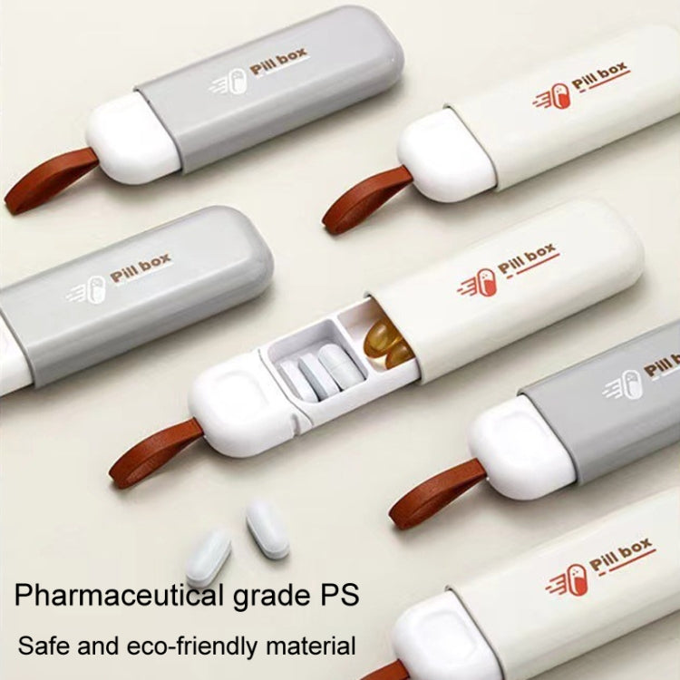 Portable Mini 3 Grids Pill Box Travel Sealed Moisture-proof Medicine Dispenser Pill Storage Box(White) by bashfashion