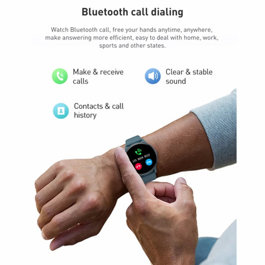 Bluetooth Talk Smartwatch Multi-Function Monitor Heart Rate / Blood Pressure / Blood Oxygen / Sleep(Blue) by bashfashion