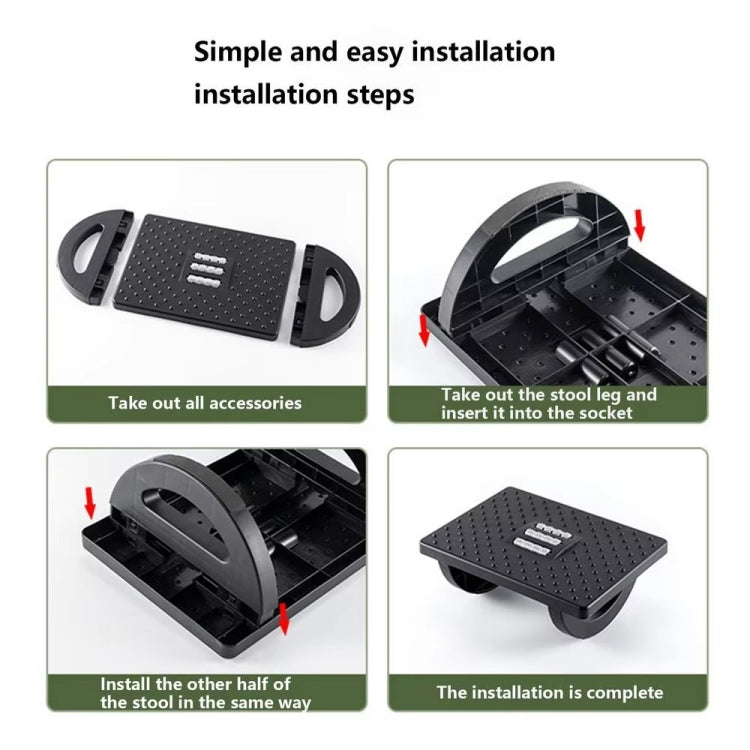 Office Footrest Footstool Under Desk Step Stool(Black) by bashfashion