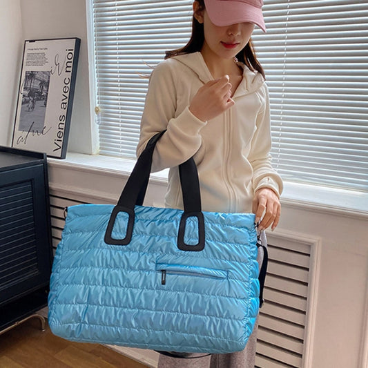 Large Capacity Short-distance Travel Bag Swimming Training Sports Fitness Handbag(Lake Blue) by bashfashion