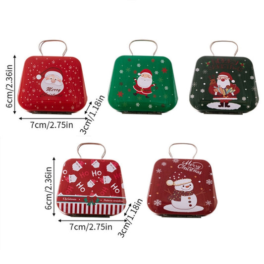 Christmas Decorations Handbag-shaped Candy Box Children Gift Iron Box(E) by bashfashion