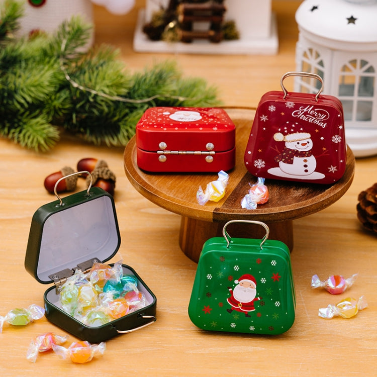 Christmas Decorations Handbag-shaped Candy Box Children Gift Iron Box(E) by bashfashion