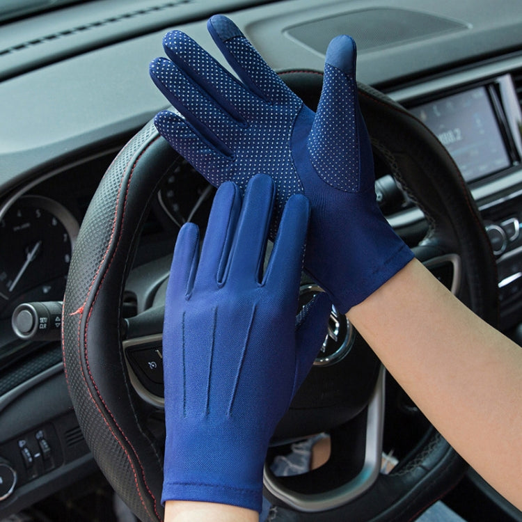 Outdoor Bicycle Riding Fishing Gloves Thin Breathable Anti-UV Sports Ice Silk Gloves, Style: Women Full Finger Gray by bashfashion