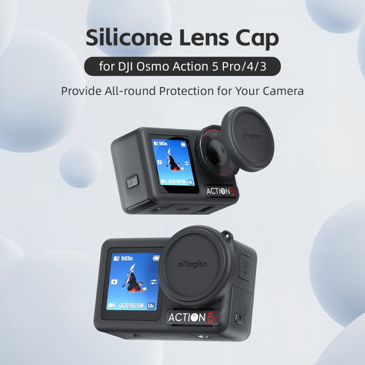 For DJI Osmo Action 5 Pro / 4 / 3 aMagisn Silicone Lens Protective Cover by aMagisn