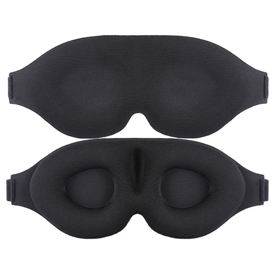 4 In 1 3D Sleep Eye Mask Memory Foam Non-pressure Shading Sleeping Blindfold(Black) by bashfashion