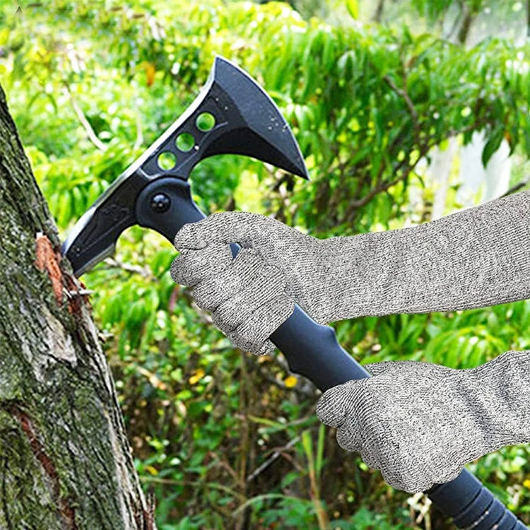 1pair Extended Anti-Cut Sleeve Gloves HPPE Anti-Scratch Arm Guard Anti-Bite Labour Gloves, Length: 30cm Gray by bashfashion