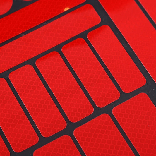 21 In 1 Electric Bike Backed Honeycomb Reflective Stickers Safety Signs Warning Strips(White) by bashfashion