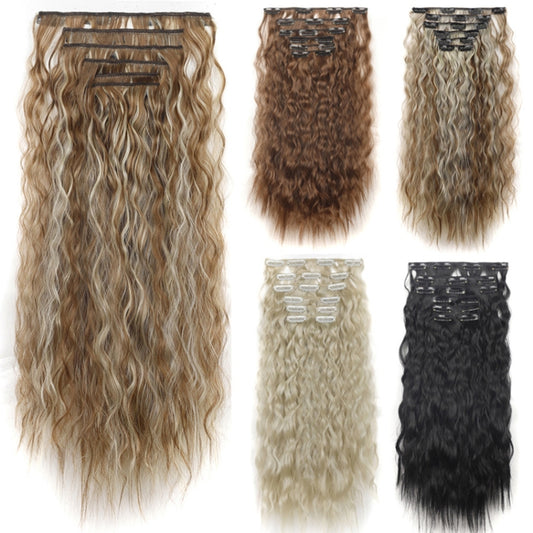7pcs / Set Clip-On Corn Hair Extension Pieces 16-Card Cornrow Curl Wig, Color: 2M30# by bashfashion