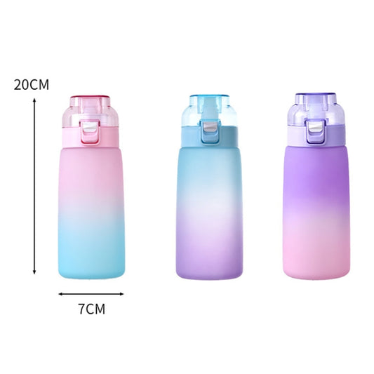 600ml Scent Flavored Water Bottle Leak-Proof Outdoor Sport Water Cup With 7 0 Sugar 0 Calorie Scent Rings(Blue) by bashfashion