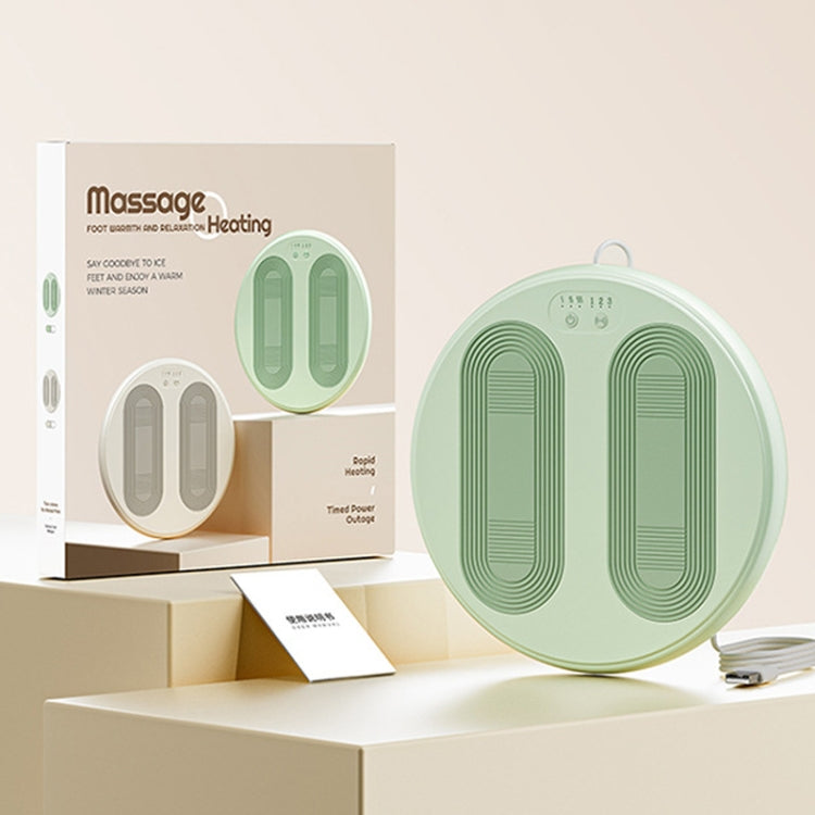 5V USB Plug Foot Massager Warmer 3 Levels Temperature & Vibration Adjustable(Milk Green) by bashfashion