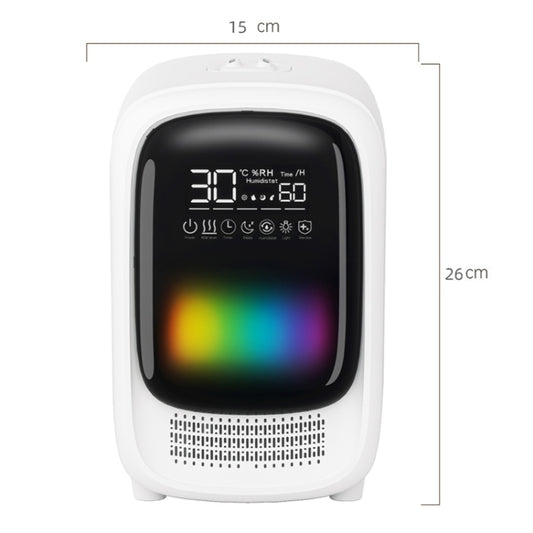 FS101 3.5L Colorful Light Home Bluetooth Music Aromatherapy Humidifier, Spec: US Plug(Whtie) by bashfashion
