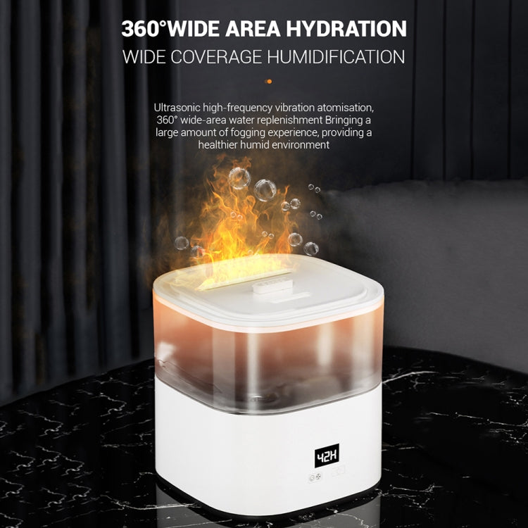 JSQ-58 1.1L large Capacity Digital Display Flame Atomization Humidifier, Color: Rose Gold(UK Plug) by bashfashion
