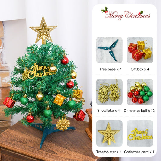 40cm Mini Desktop Christmas Tree Decoration(Green) by bashfashion