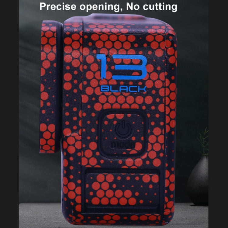 For GOPro HERO13 Black Camera Stickers Body Protective Film, Style: 17 Snake Scale Red by bashfashion