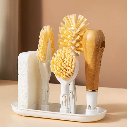 Kitchen 4 in 1 Cleaning Brush Set for Cleaning Pots / Bowls / Gaps / Cups by bashfashion