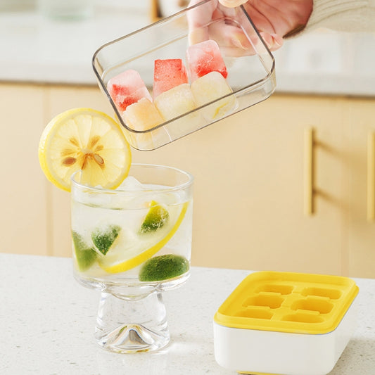 Mini Press Type Ice Cube Mold Food Silicone 6 Cubes Easy to Release Household Ice Lolly Making Box(Green) by bashfashion