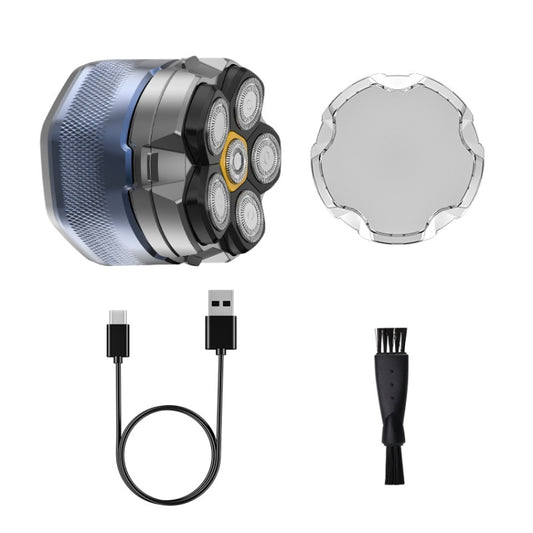 Magnetic Intelligent Six-Blade Washable Electric Shaver(USB) by bashfashion