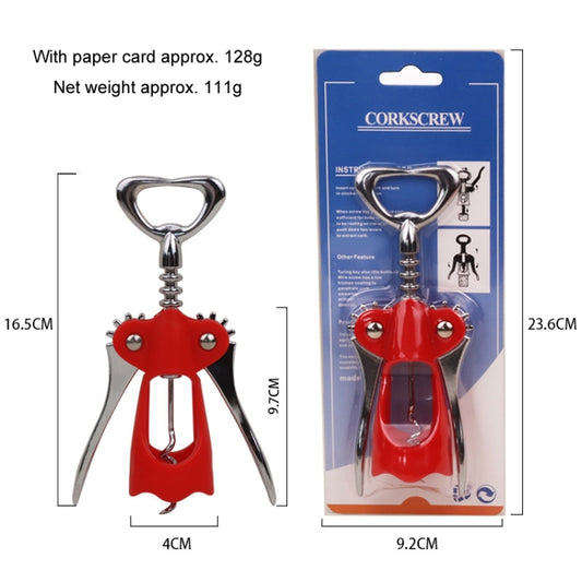 Wine Corkscrew Beer Opener Multifunctional Wine Opening Tool, Style: 249-Love Red by bashfashion
