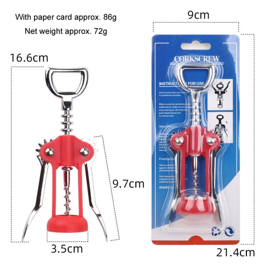Wine Corkscrew Beer Opener Multifunctional Wine Opening Tool, Style: 448-Red by bashfashion