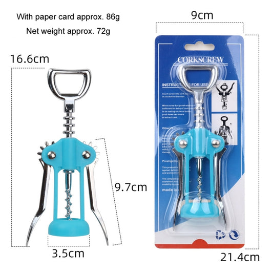 Wine Corkscrew Beer Opener Multifunctional Wine Opening Tool, Style: 448-Blue by bashfashion