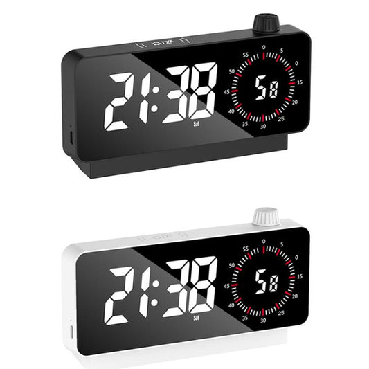 Multi-Functional LED Screen Mirror Charging Alarm Clock Reminder Visual Timer(Black) by bashfashion