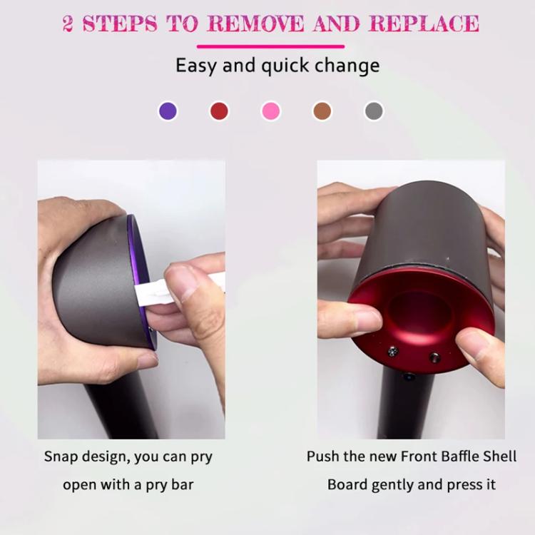 Front Baffle Shell Board Part For Dyson Hair Dryer HD01 / HD02 / HD03 / HD04 / HD07 / HD08 Repair Parts(Rose Red) by bashfashion