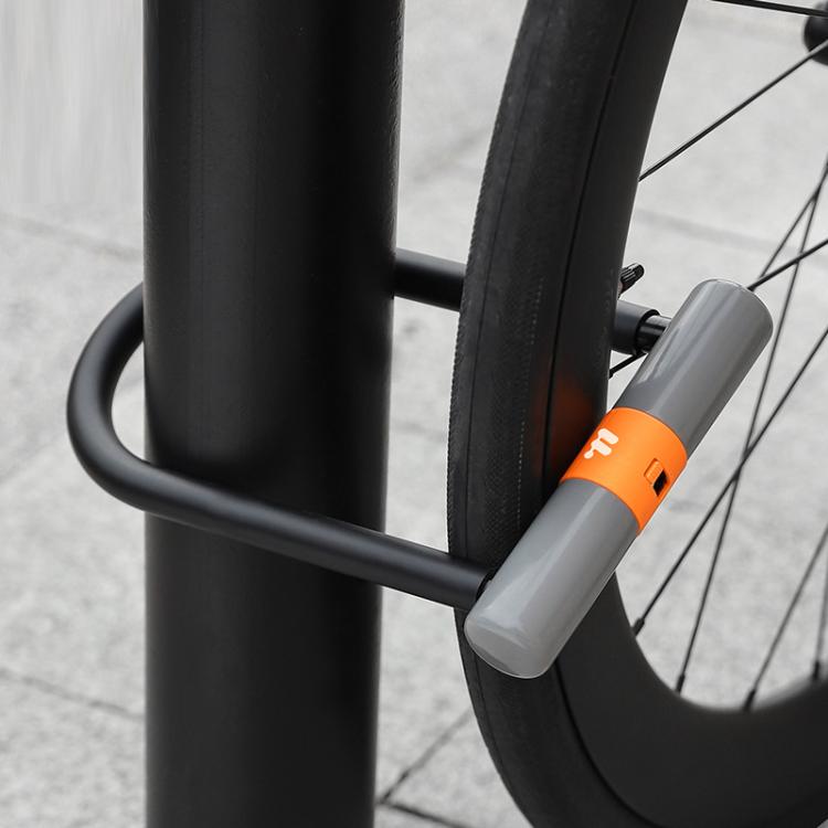 WEST BIKING Bicycle Motorcycle Anti-theft Double-opening U-shaped Mortise Lock(Black Gray) by WEST BIKING