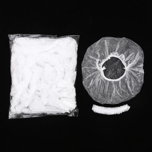 150pcs /Pack Disposable Shower Caps Waterproof Clear Hair Cap 23.5cm by bashfashion