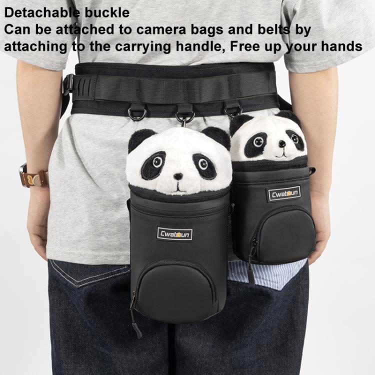 Cwatcun D162 Medium Camera Lens Cylinder Cartoon Panda Camera Lens Protective Cover by Cwatcun