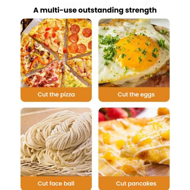 Axe Stainless Steel Pizza Cutter Baking Pizza Roller Knife Round Pie Cutter(Black) by bashfashion