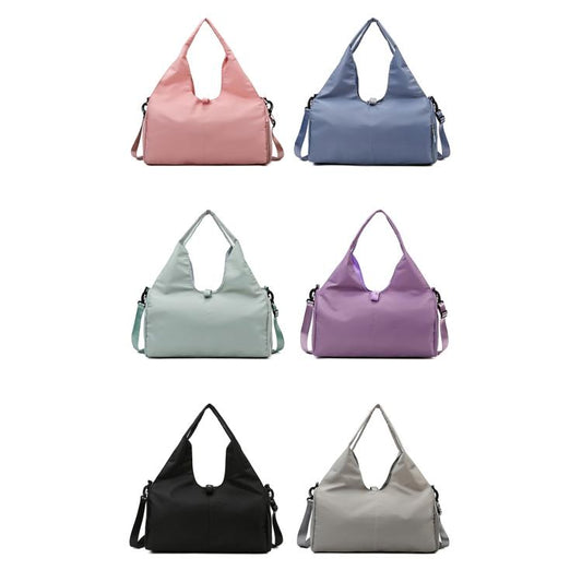 Yoga Gym Bag Handheld Luggage Bag Large Capacity Wear-resistant Travel Bag(Gray) by bashfashion