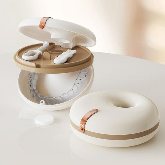 Portable Invisible Braces Box Denture Orthodontic Storage Case with Tooth Hook Set(Green) by bashfashion