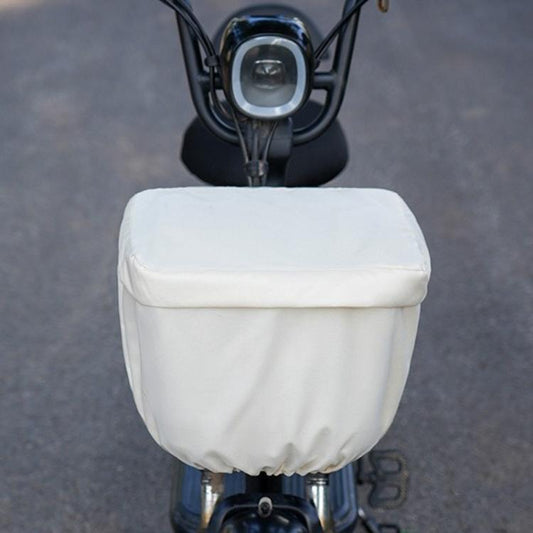 E-bike Basket Sunscreen Cover Hanging Bag Rainproof Cover Storage Bag(Black) by bashfashion