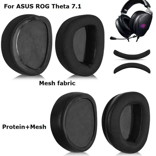 1pair Protein Mesh Earpads For ASUS ROG Theta 7.1 Headphone Accessories by bashfashion