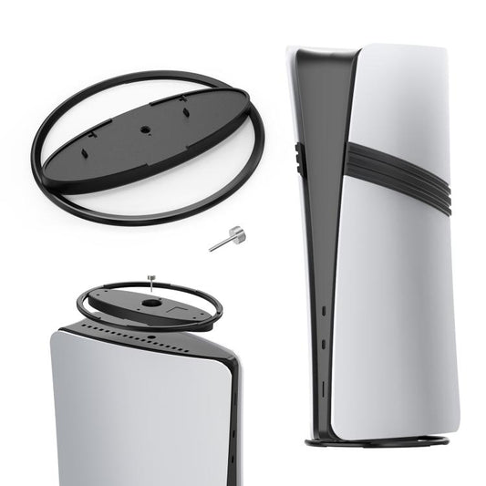 For PS5 / PS5 Slim / PS5 Pro Game Console Desktop Vertical Stand Non-Slip Base(Silver) by bashfashion