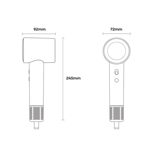 D3 110000 High Speed Smart Constant Temperature Negative Ion Hair Dryer, Color: UK Plug Gray by bashfashion